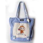 Labubu Kawaii Canvas Tote Bag – Trendy Student Shoulder Bag