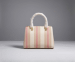 Serenade Luxe Striped Tote Bag – Elegant Structured Handbag for Office & Formal Wear